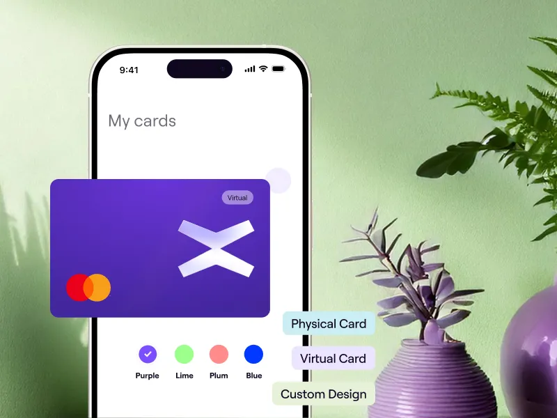 Branded physical and virtual xMoney cards